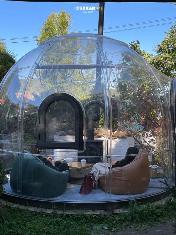 Insulated Glass Bubble Tent Energy Efficient Dome Igloo Bubble Tent