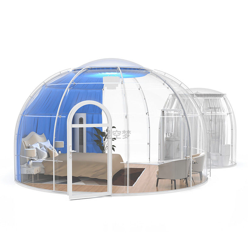 Diameter 5m Glamping Bubble Tent Polycarbonate Outdoor Clear Bubble Tent