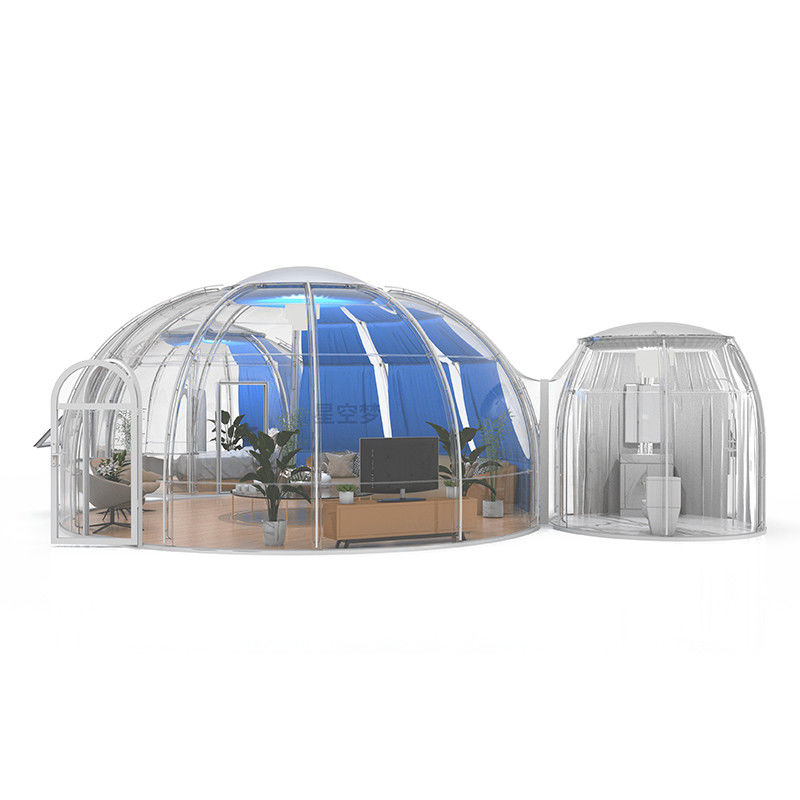 Snow Resistant Glamping Bubble Tent Diameter 6m Transparent Bubble Tent