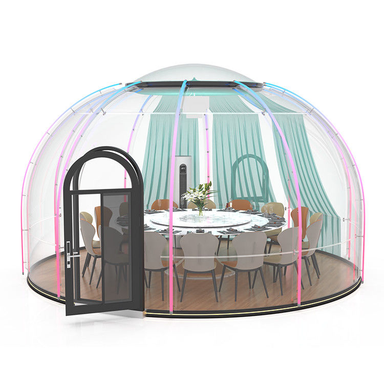 ISO Dining Bubble Tent 100% Weatherproof Glass Bubble Tent With Led Light