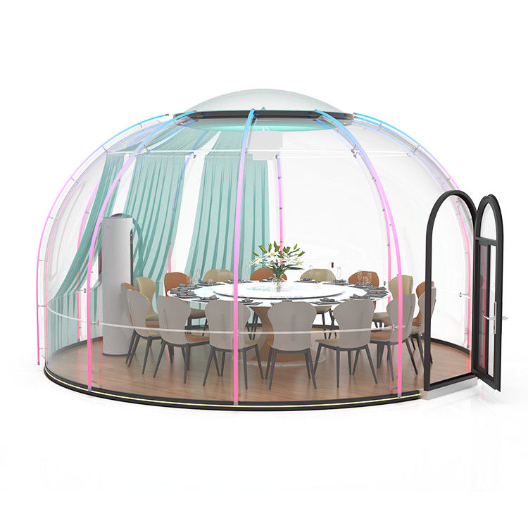 ISO Dining Bubble Tent 100% Weatherproof Glass Bubble Tent With Led Light