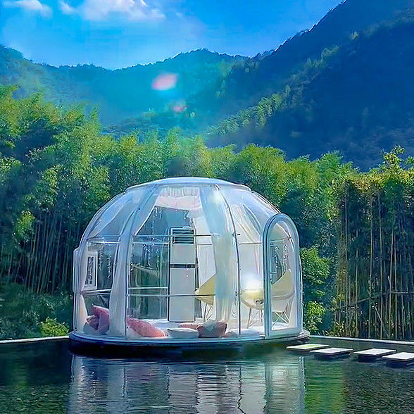 Height 2.7m Clear Bubble Tents Luxury Flame Retardant Clear Dome House
