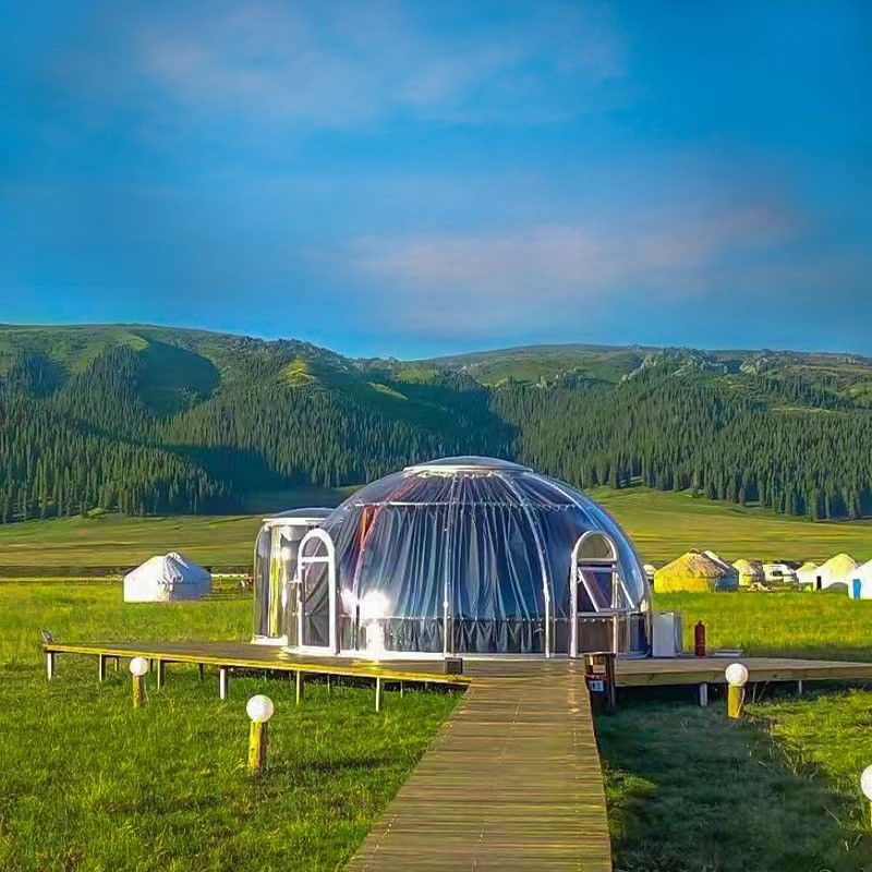 6m Clear Bubble Tents Waterproof Polycarbonate Dome House For Dinning Or Wedding