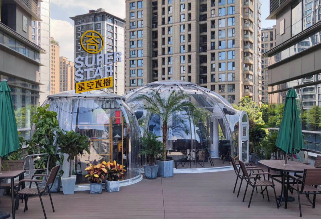 6m Clear Bubble Tents Waterproof Polycarbonate Dome House For Dinning Or Wedding