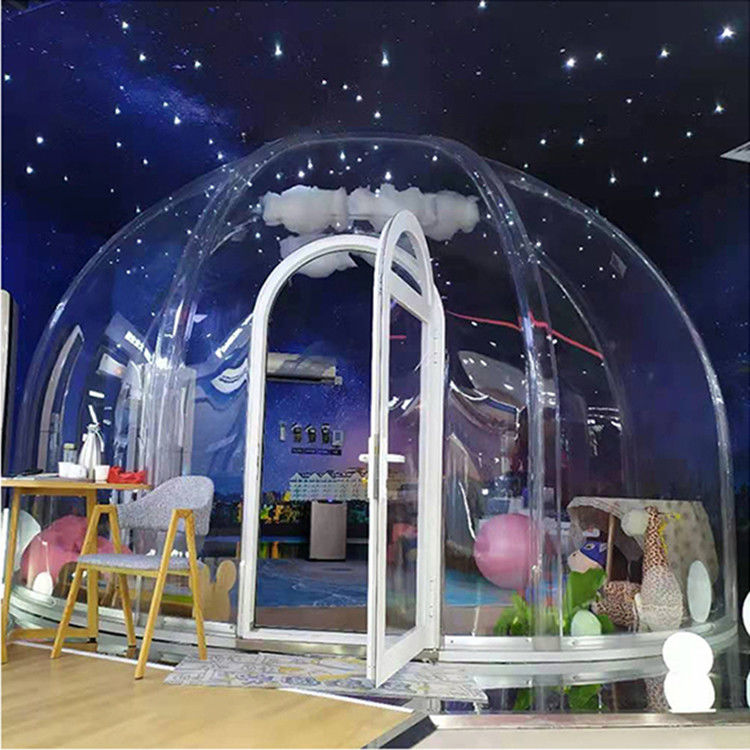 Waterproof Clear Plastic Igloo Tent Diameter 4m See Through Dome Tent