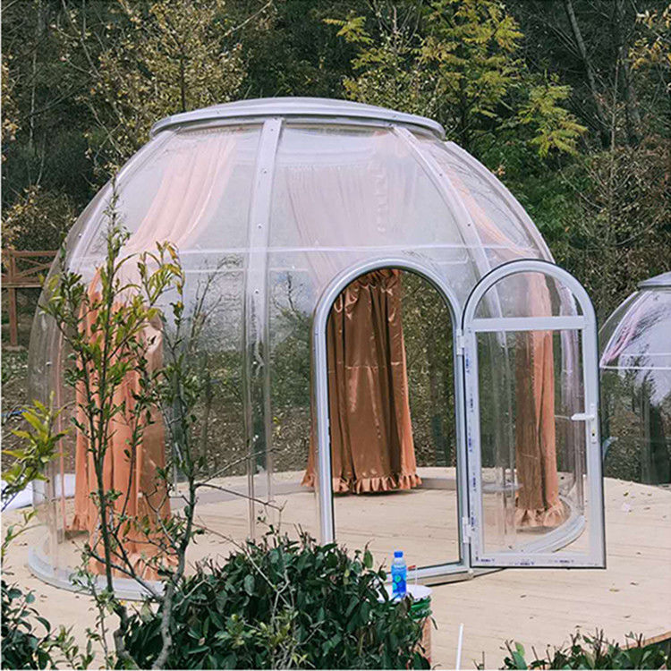 Polycarbonate 6m Geodesic Dome Flexible Convenient Igloo Dome Tents