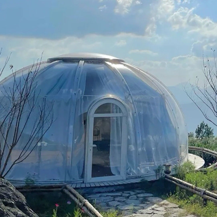 Waterproof 6m Geodesic Dome Luxury Crystal Transparent Dome House