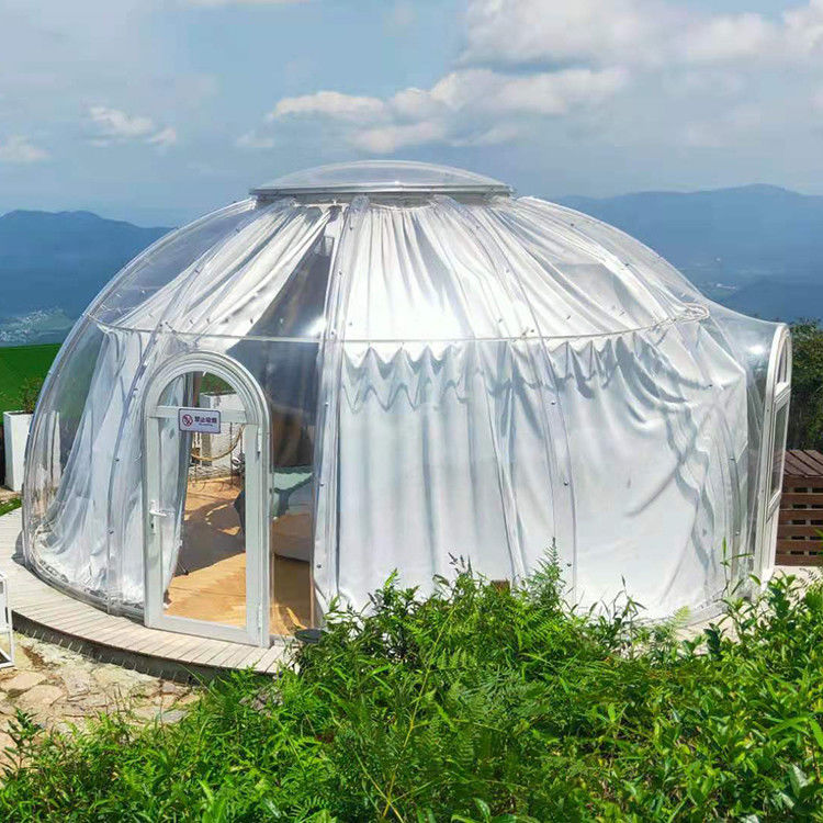 Waterproof 6m Geodesic Dome Luxury Crystal Transparent Dome House