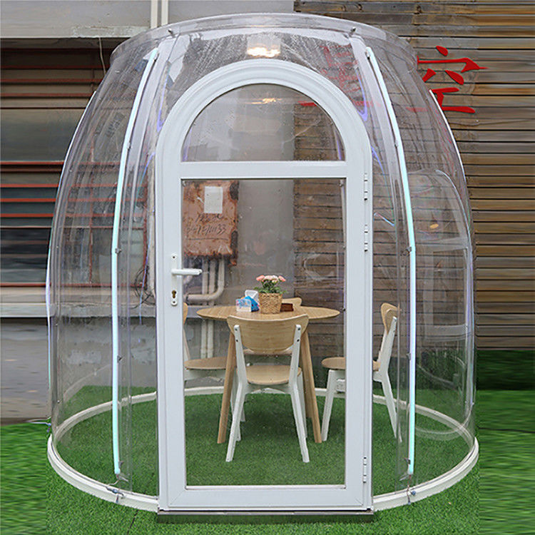 Fast Build Outdoor Dining Bubble Tent With PC Transparent Board