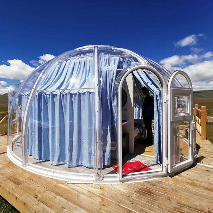 Diameter 6m Garden Igloo Bubble Tent Giant Bubble Tent With Lining And Curtain