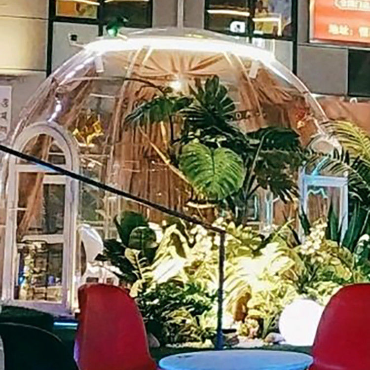Diameter 3m Outdoor Bubble Tents PC Transparent Bubble Tent With LED