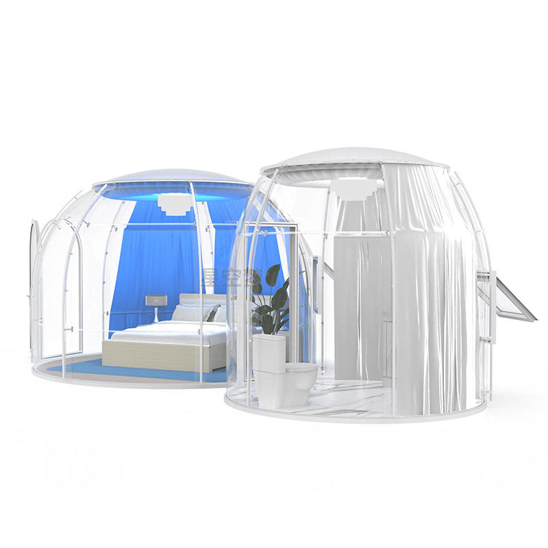 Rain Resistance Plastic Dome Tent Diameter 3.5m 2.5m Hotel Bubble Tents