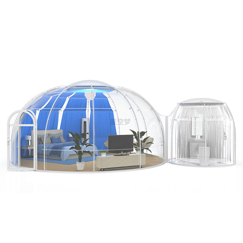 Durable Lightweight 6m Geodesic Dome Thickness 3.5mm Dome Igloo Tent