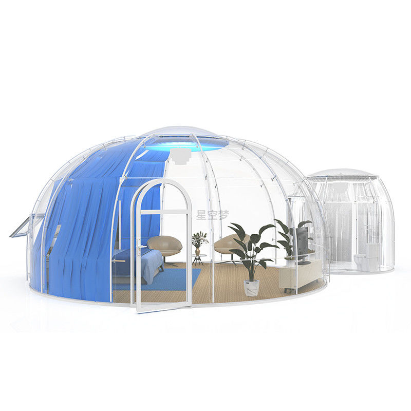 Waterproof Clear Igloo Dome Tent 6m Diameter Sunshade For Restaurant