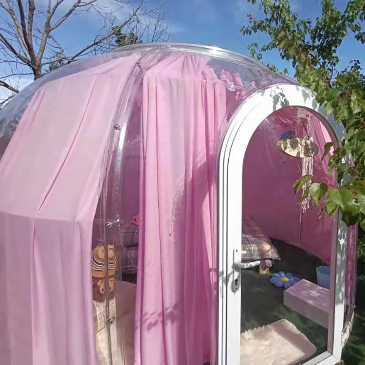Waterproof PC Transparent Clear Bubble Tents With Curtain