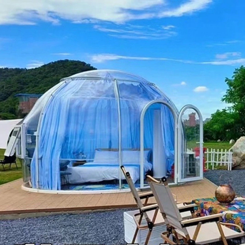 UV Resistance 10x10 Clear Bubble Tents Heat Resistant PC Polycarbonate Dome Tent