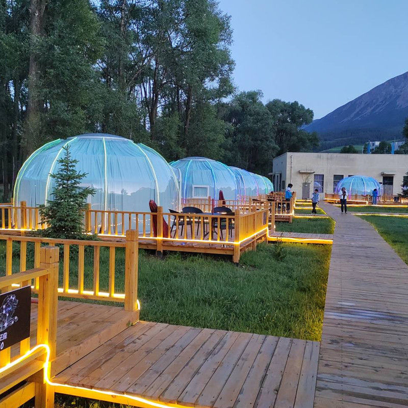 Transparent Clear PC Dome House Igloo Bubble Tent PC With Aluminium Material