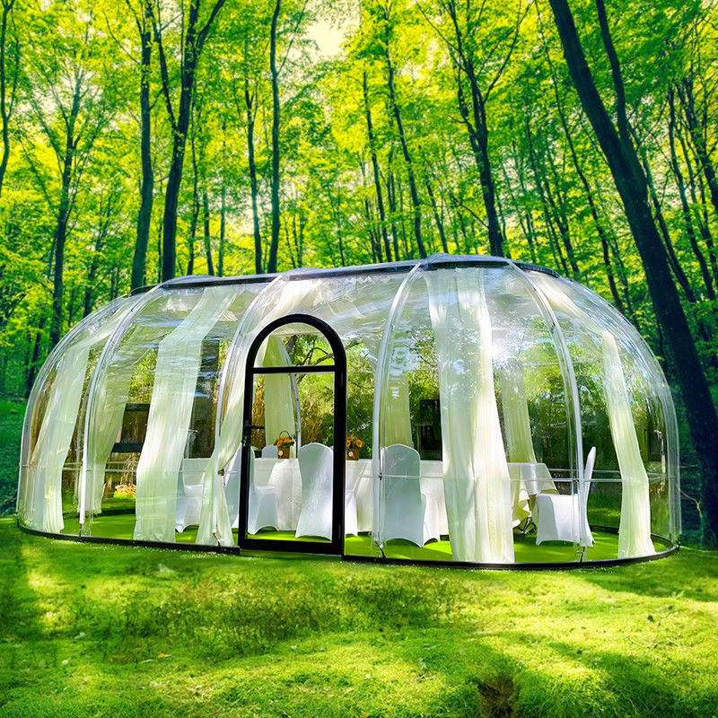 Outdoor Transparent Glamping Bubble Tent PC Dome House Aluminium Material