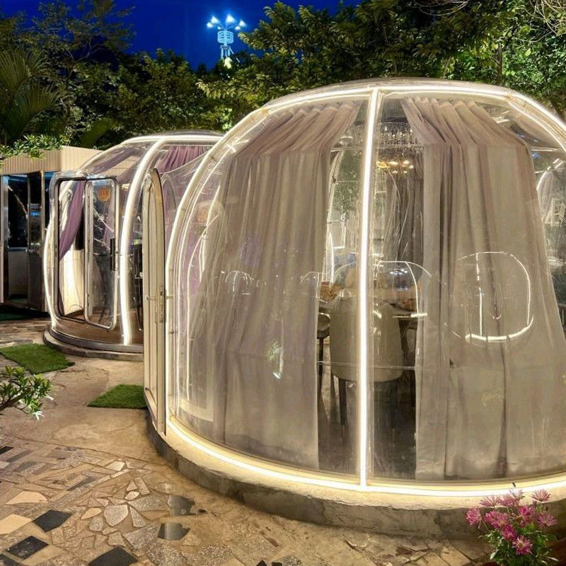 6m Geodesic PC Clear Dome UV Resistance 99.9% Dome House For Party And Events