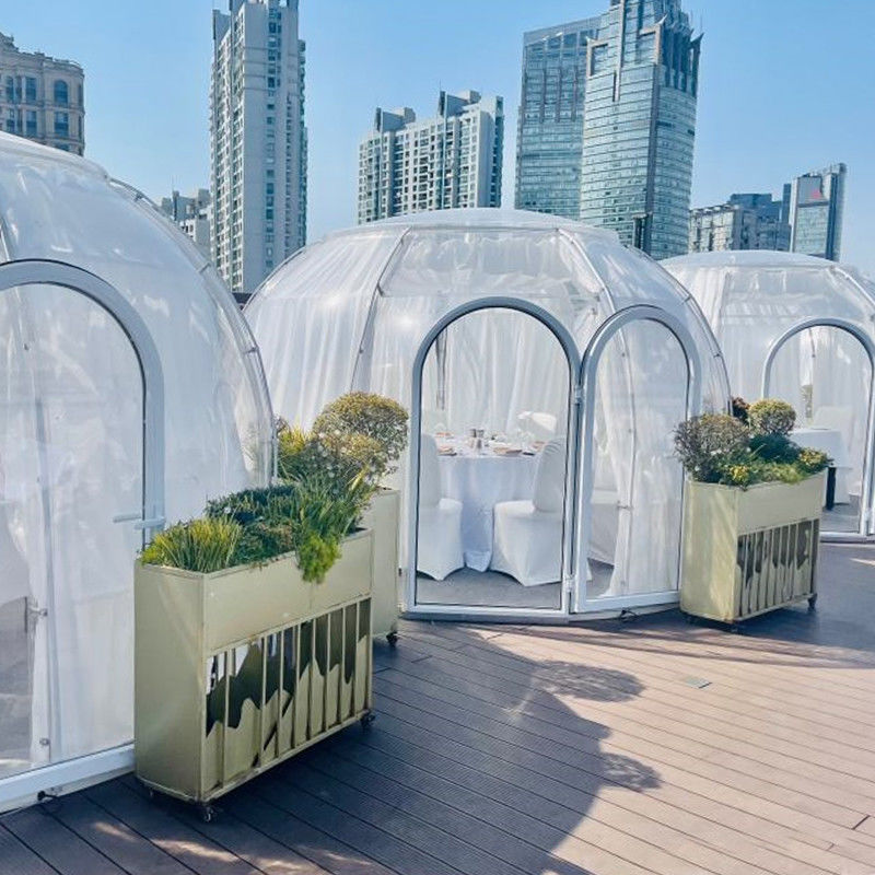 Outdoor Trade Show Tent Hotel Garden Party Luxury Glamping PC Winter Geodesic Dome Tent