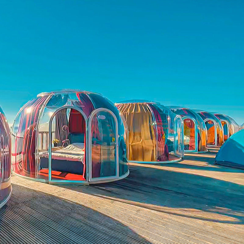 Outdoor Trade Show Tent Hotel Garden Party Luxury Glamping PC Winter Geodesic Dome Tent